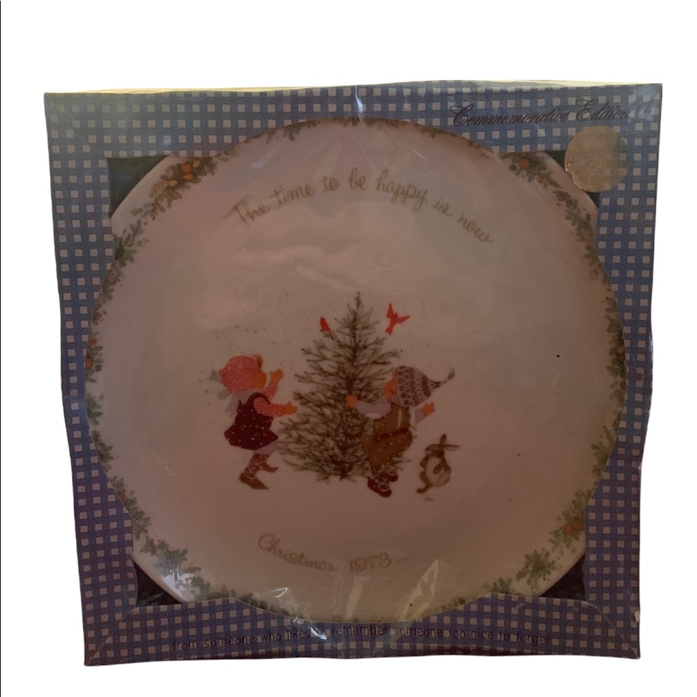 🎄Holly Hobby Commemorative Christmas Plate 1973